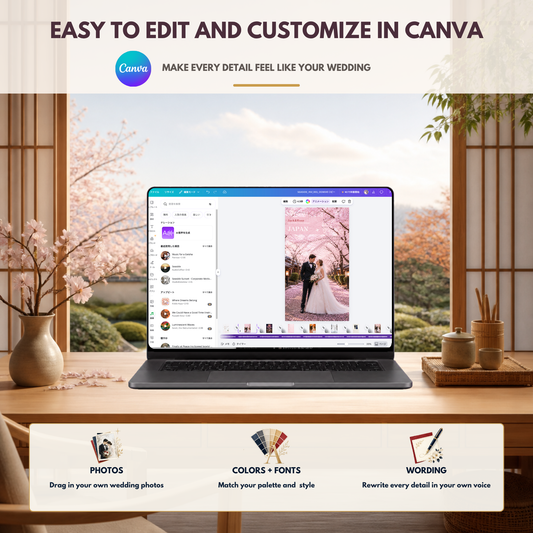 TRADITIONAL JAPAN Wedding Website Invitation Template
