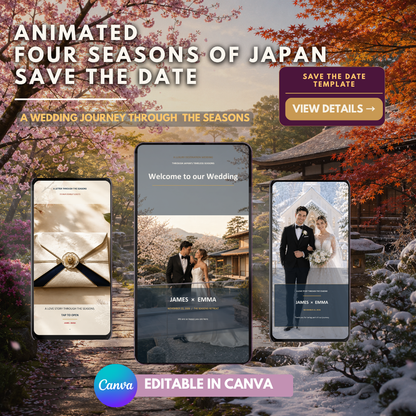 FOUR SEASONS Wedding Save the Date Template