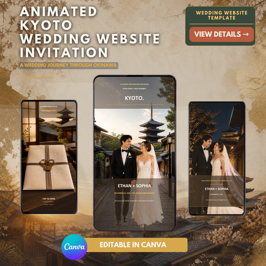 KYOTO Wedding Website Invitation Template