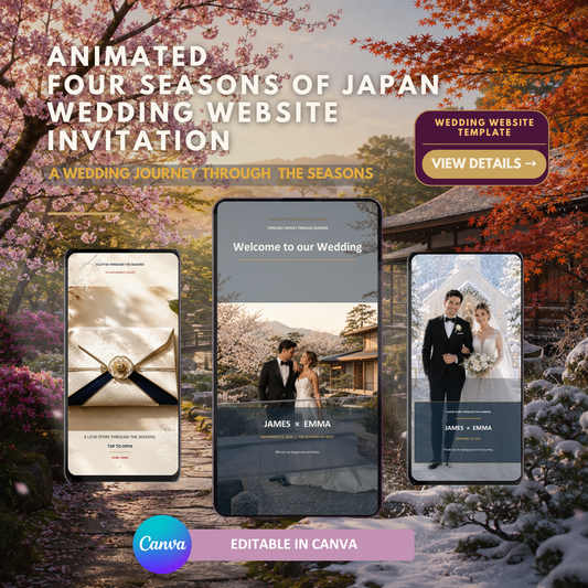FOUR SEASONS Wedding Website Invitation Template