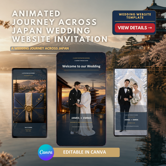 JAPAN JOURNEY Wedding Website Invitation Template