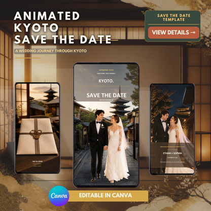 KYOTO Wedding Save the Date Template