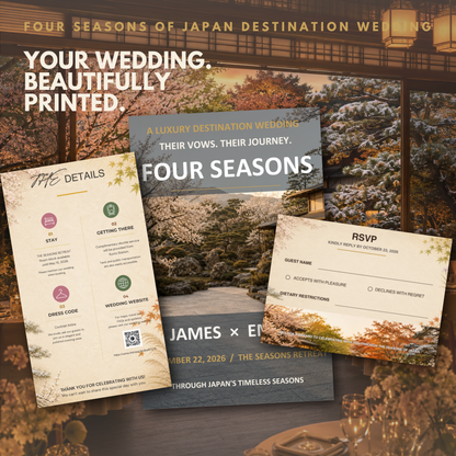 FOUR SEASONS Wedding Invitation Suite Template