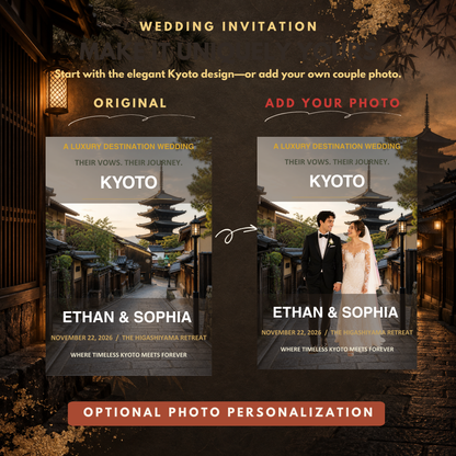 KYOTO Wedding Invitation Suite Template
