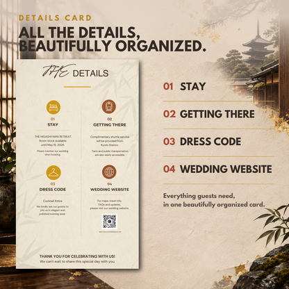 KYOTO Wedding Invitation Suite Template