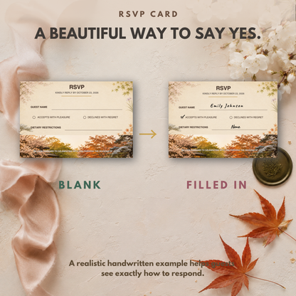 FOUR SEASONS Wedding Invitation Suite Template