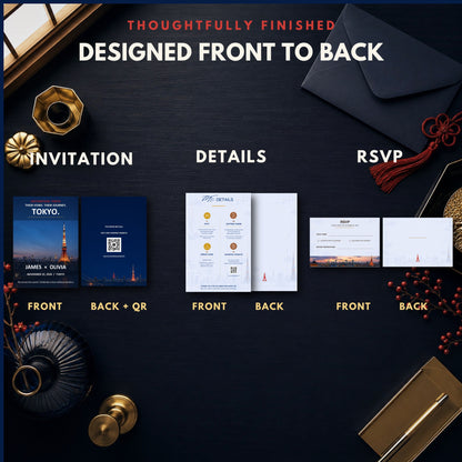 TOKYO Wedding Invitation Suite Template