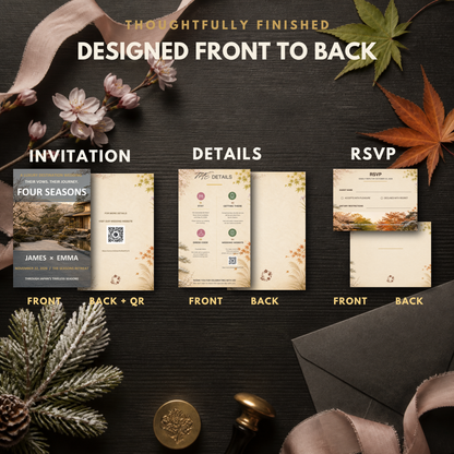 FOUR SEASONS Wedding Invitation Suite Template