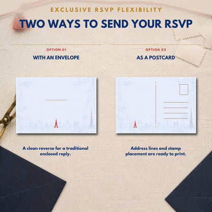 TOKYO Wedding Invitation Suite Template