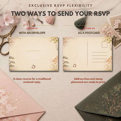 FOUR SEASONS Wedding Invitation Suite Template