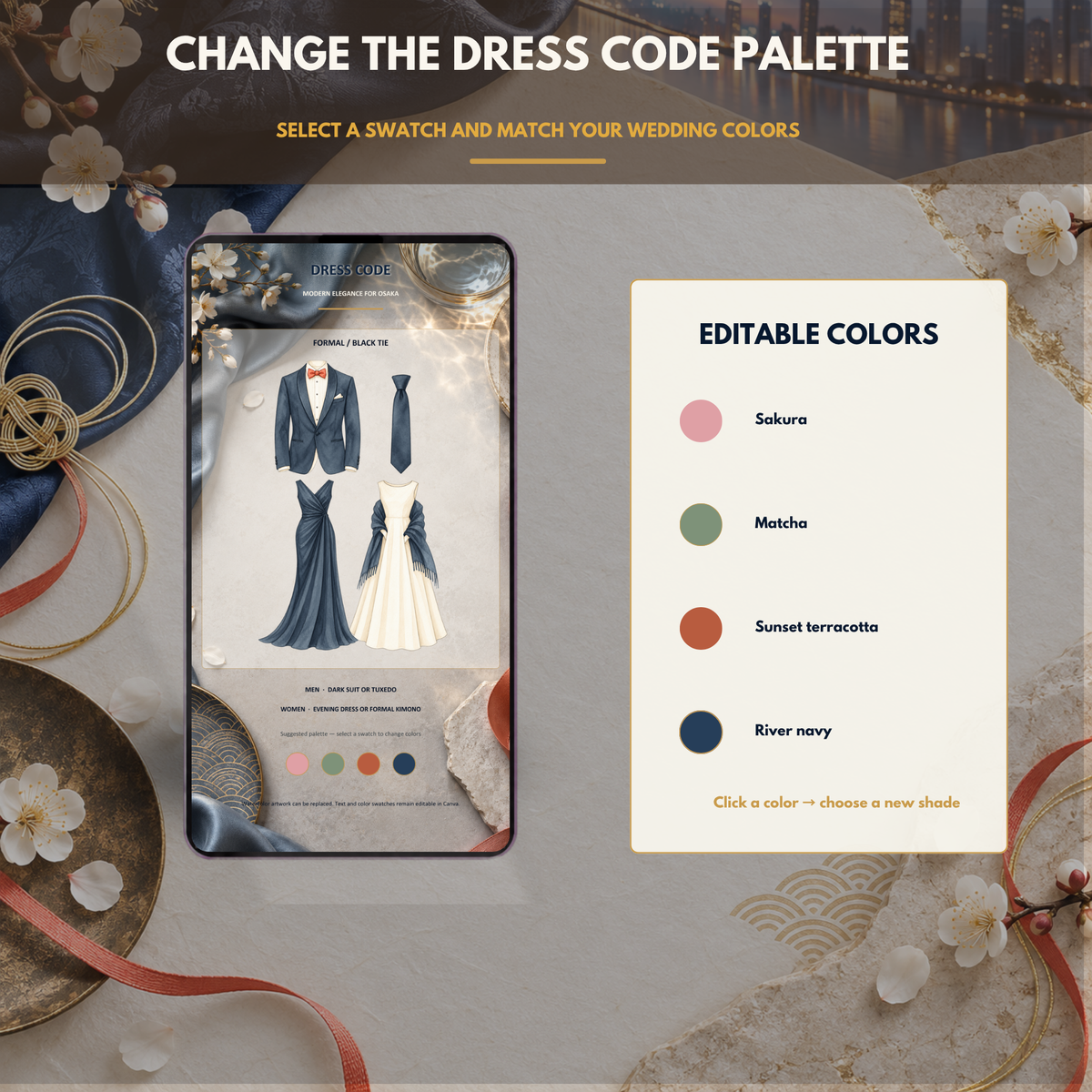 OSAKA Wedding Website Invitation Template