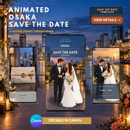 OSAKA Wedding Save the Date Template