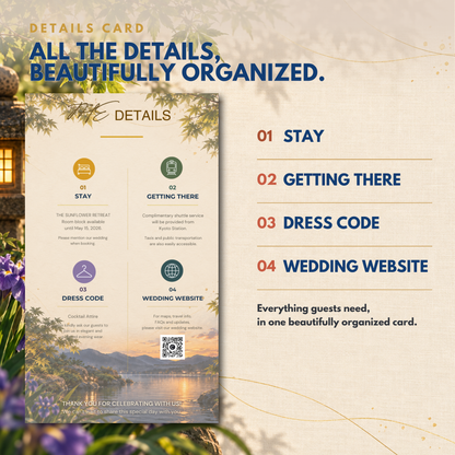 SUMMER IN JAPAN Wedding Invitation Suite Template