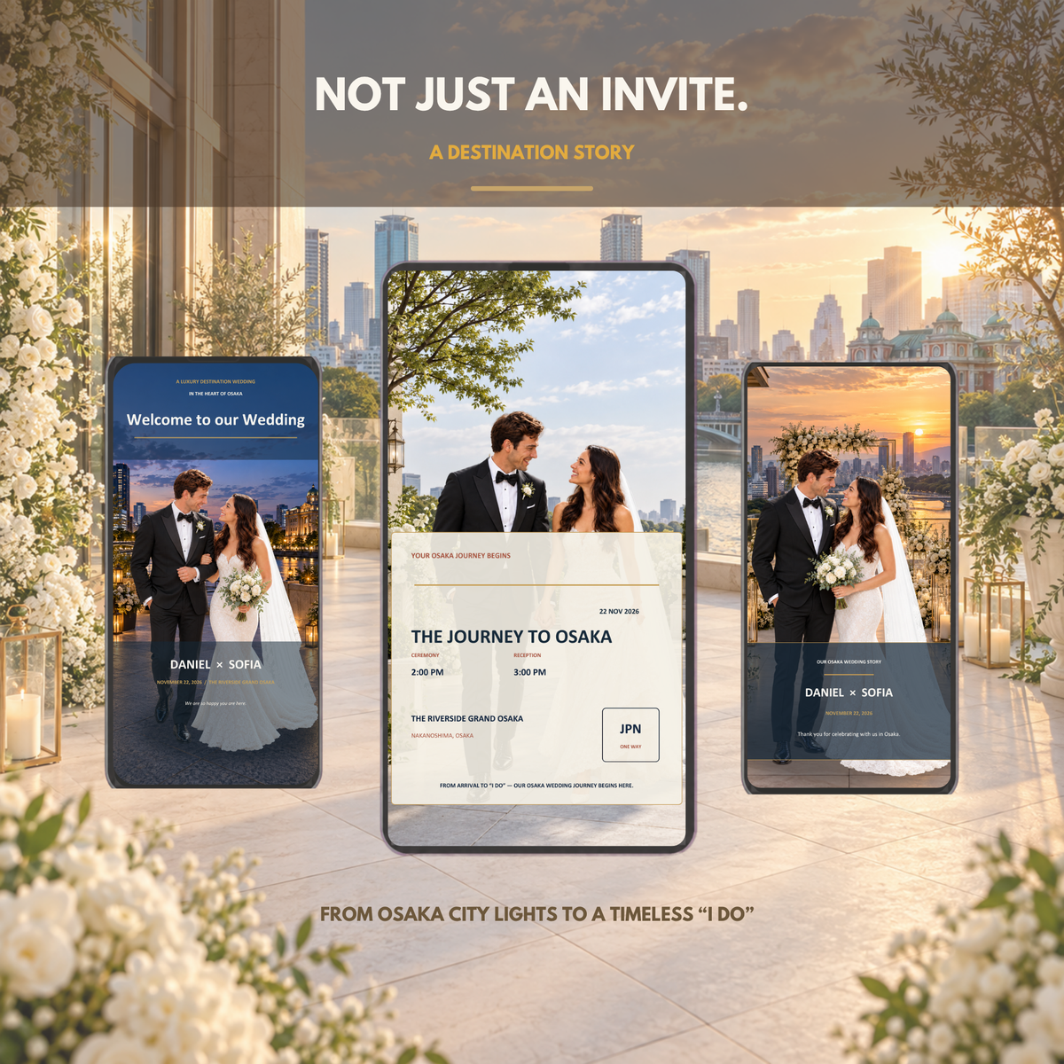 OSAKA Wedding Website Invitation Template