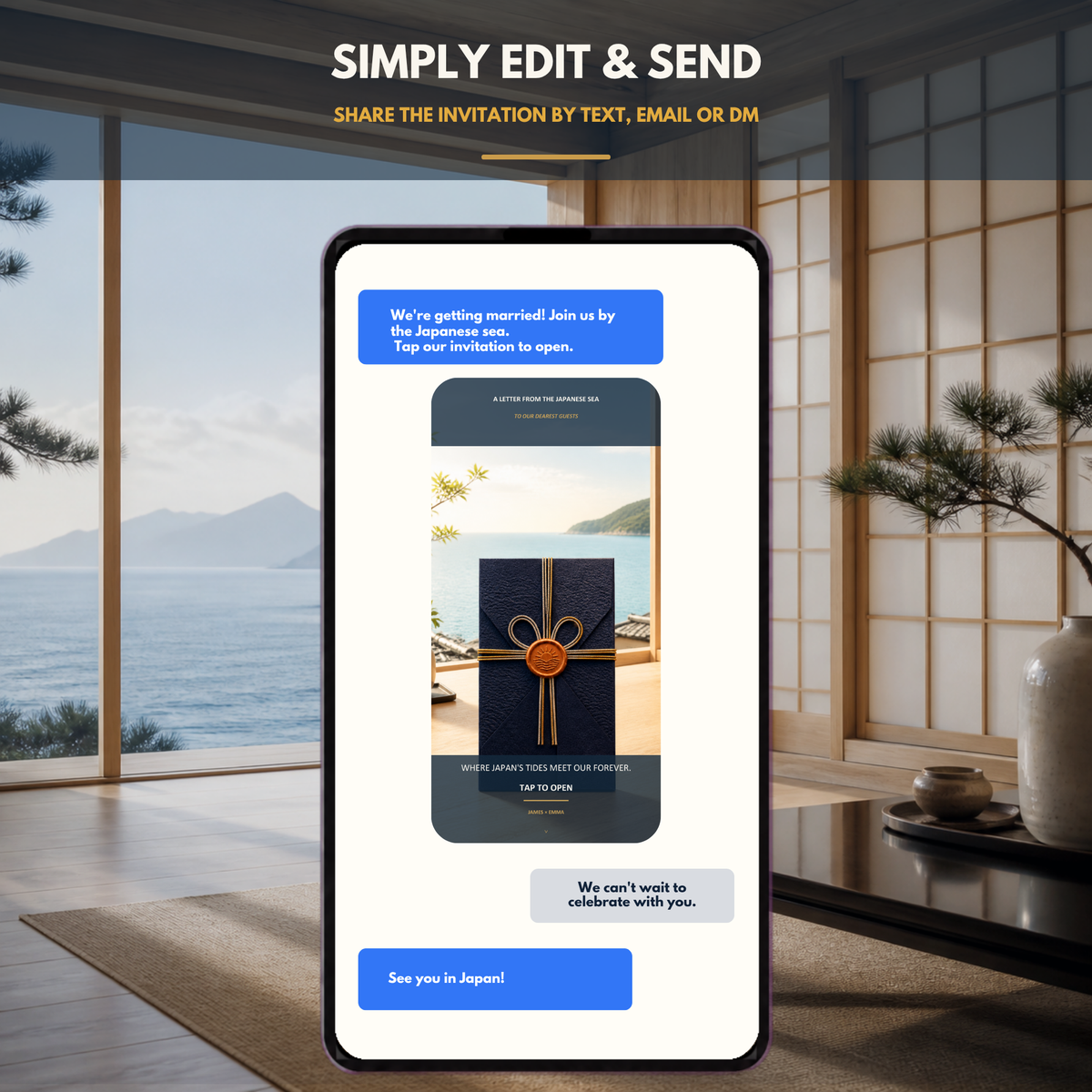 SEASIDE Wedding Website Invitation Template