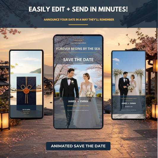 SEASIDE Wedding Save the Date Template