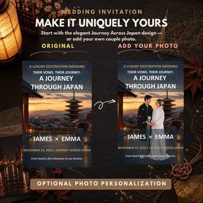 JAPAN JOURNEY Wedding Invitation Suite Template