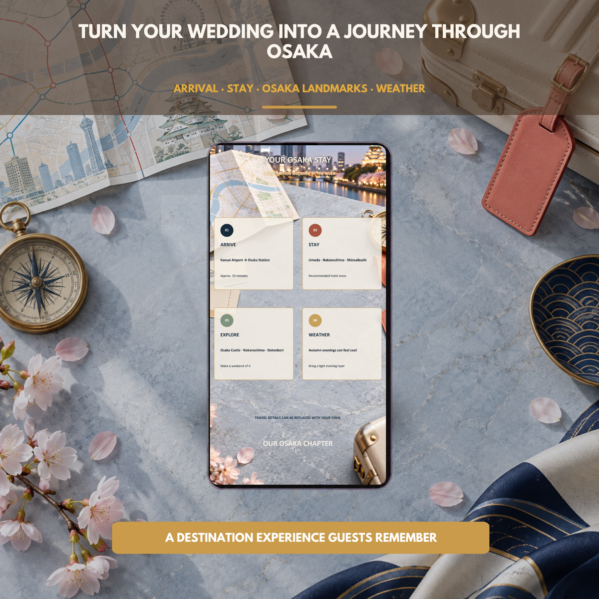 OSAKA Wedding Website Invitation Template