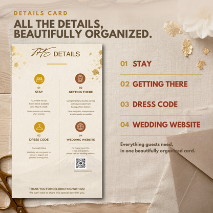 MOUNT FUJI Wedding Invitation Suite Template