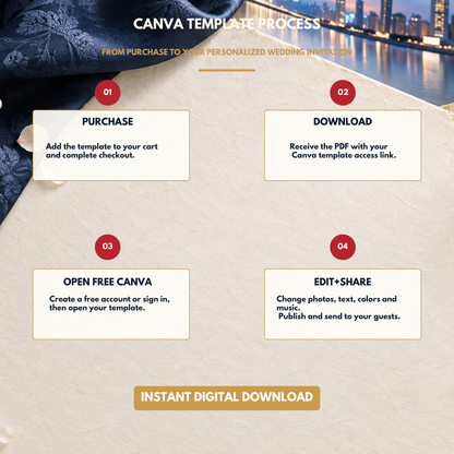OSAKA Wedding Website Invitation Template