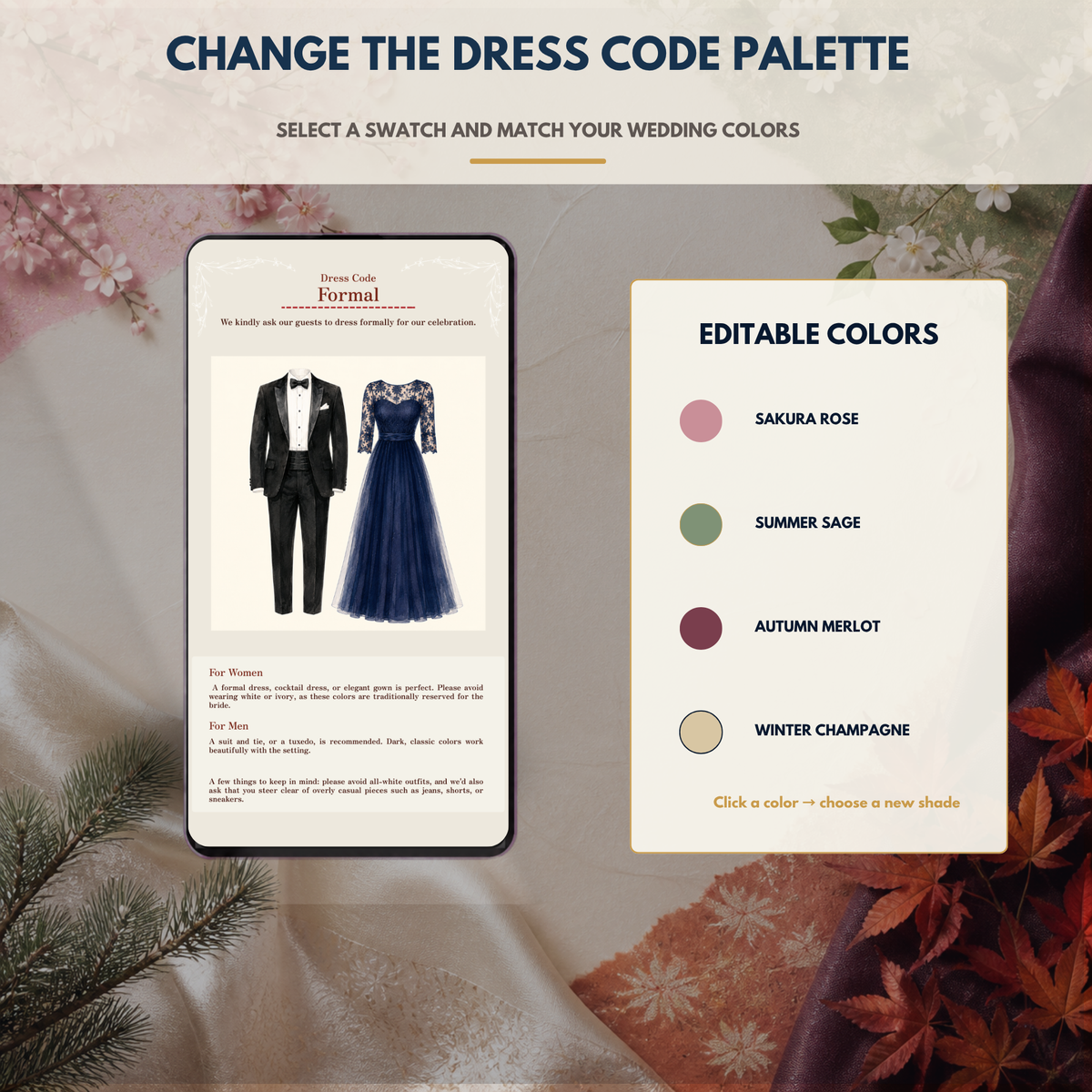 TRADITIONAL JAPAN Wedding Website Invitation Template