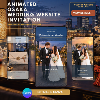 OSAKA Wedding Website Invitation Template