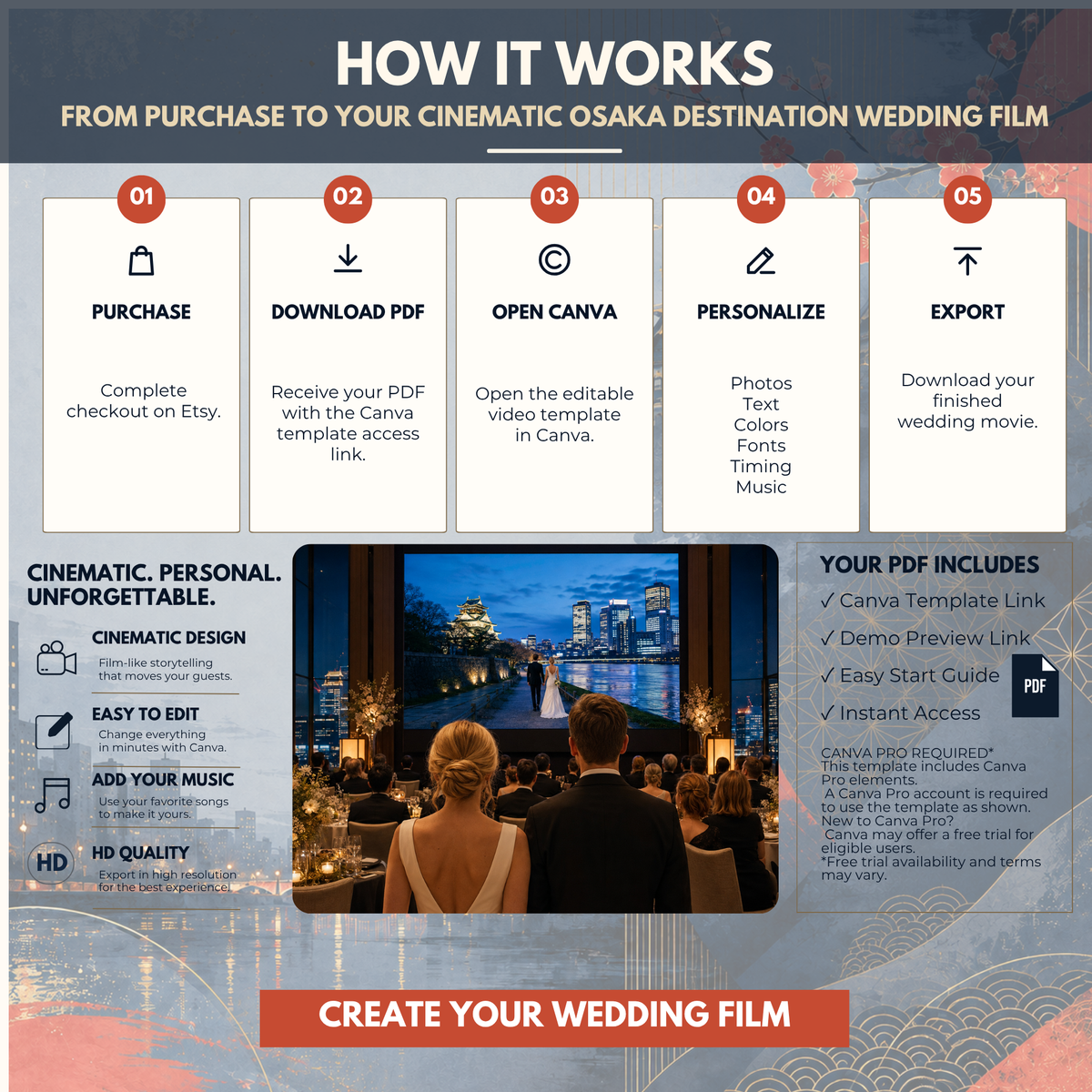 OSAKA Wedding Opening Film Template