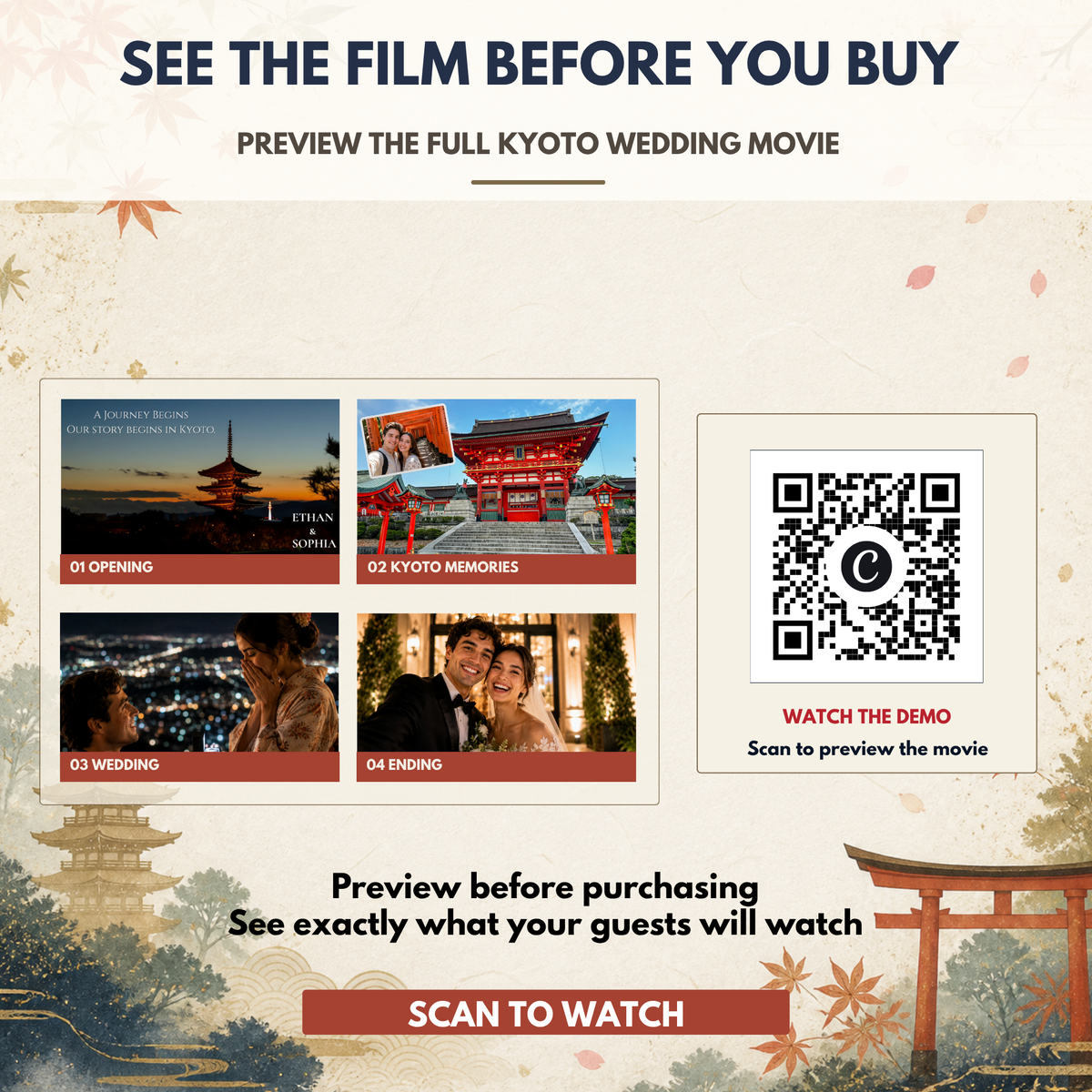 KYOTO Wedding Opening Film Template