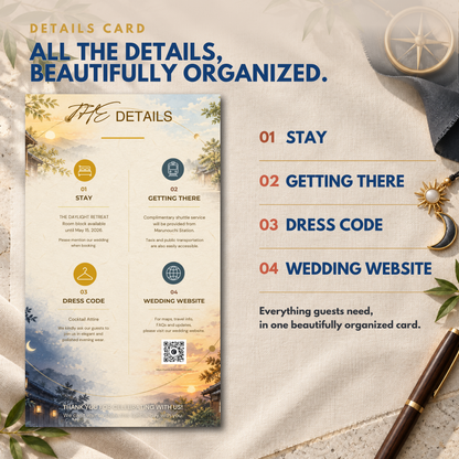A DAY IN JAPAN Wedding Invitation Suite Template