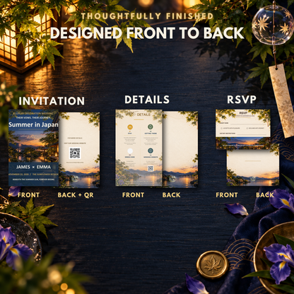 SUMMER IN JAPAN Wedding Invitation Suite Template