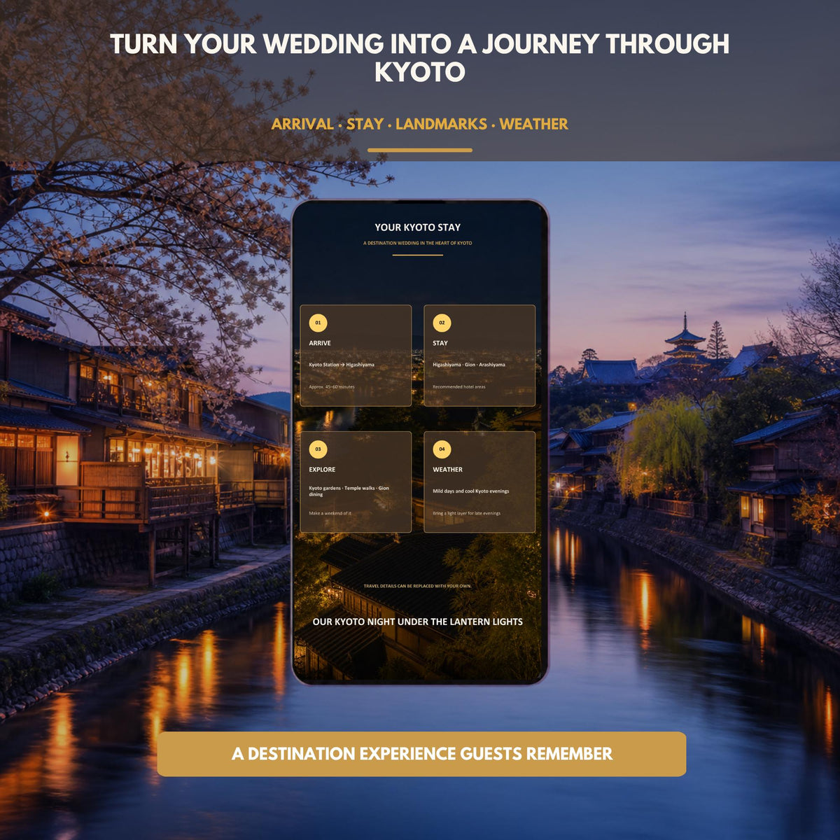 KYOTO Wedding Website Invitation Template — view 8
