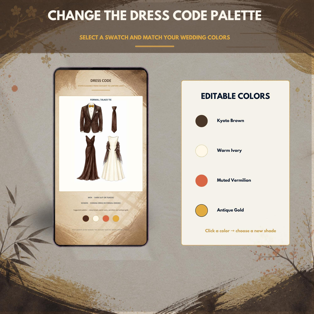 KYOTO Wedding Website Invitation Template — view 6